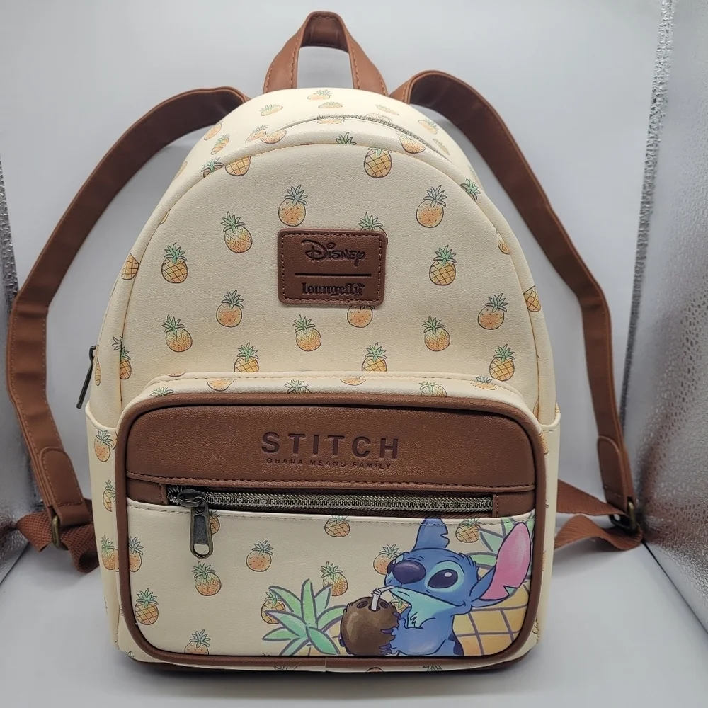 COPY - Stitch Pineapple MiniLoungefly Disney Lilo & Stitch Pineapple Mini Backp…